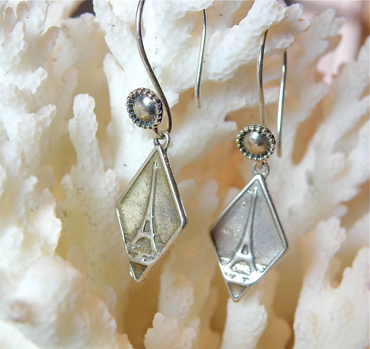 Sterling Silver Vintage-Style Eiffel Tower Earrings