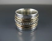 Silver Spinner Ring with Five Spinners