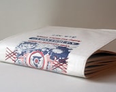 upcycled vintage flour sack artist's journal