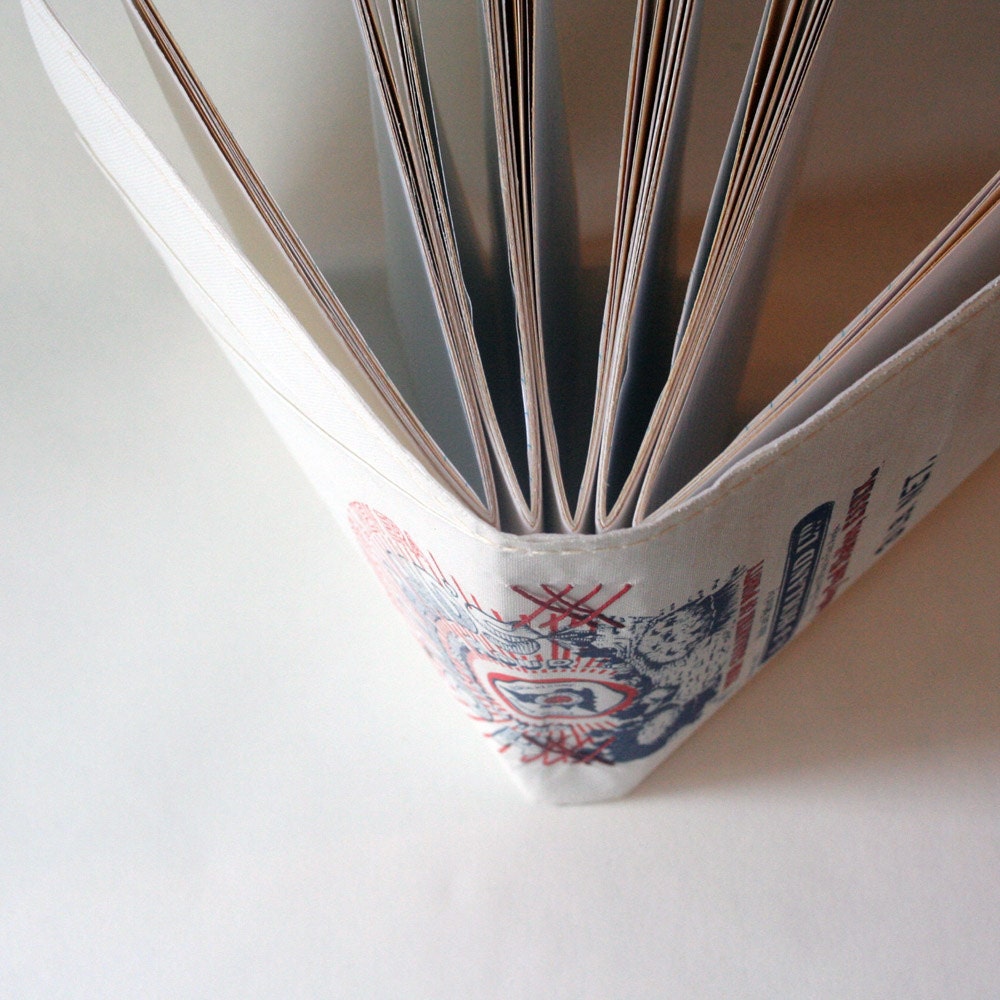 SALE upcycled vintage flour sack artist's journal