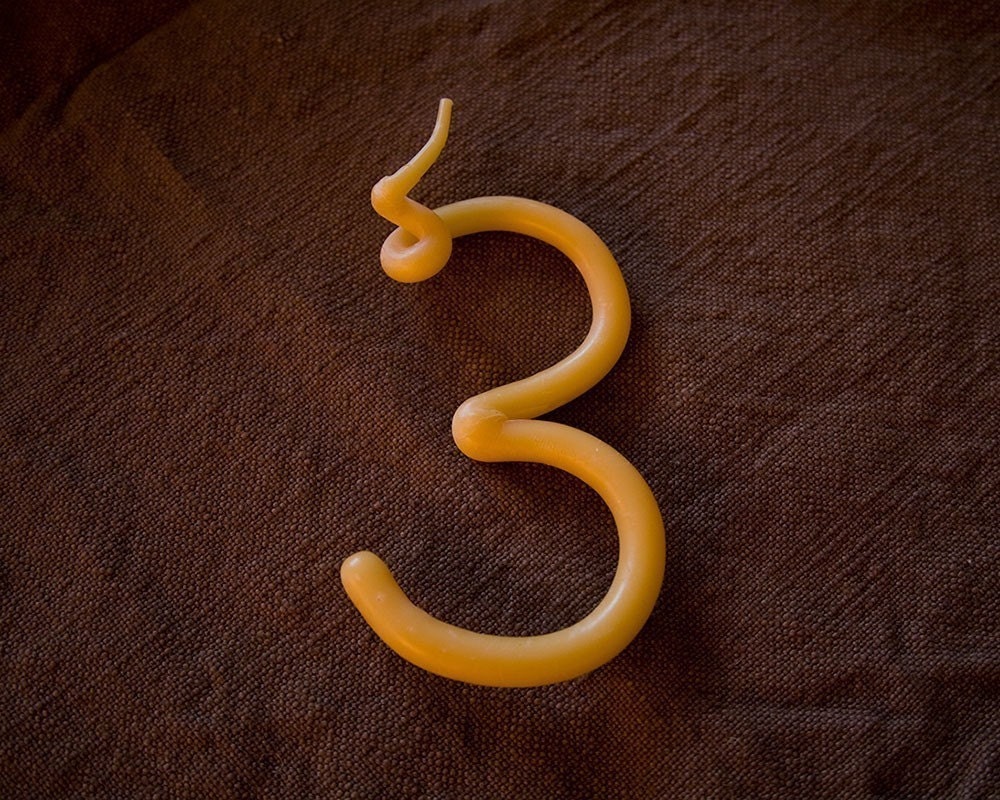 beeswax number candles
