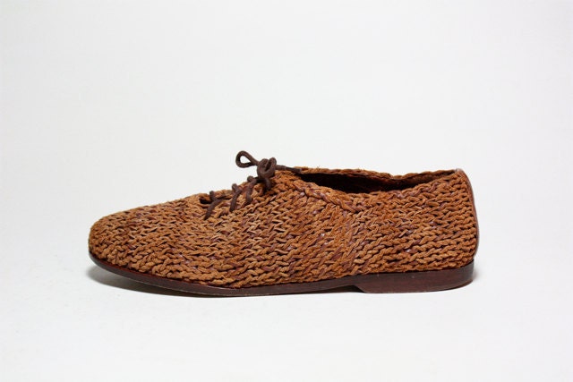 Avant Garde Braided Leather Oxfords 7.5