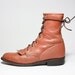 RESERVED VTG Rust Leather JUSTIN Lace Up Roper Riding Ankle Boots 6 6.5