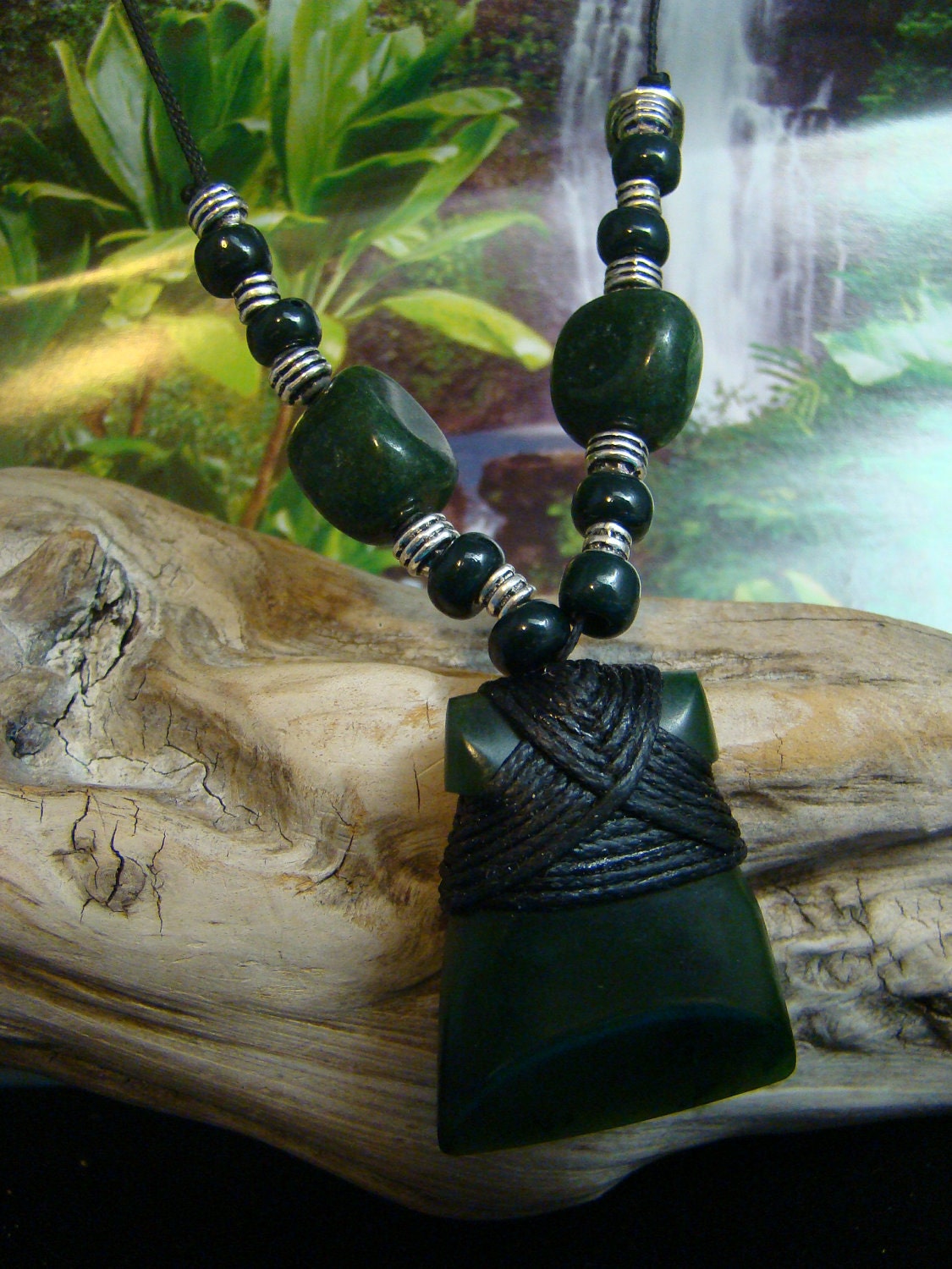New Zealand Maori Green Stone Jade Adze Toki by Fossils2Art