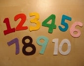 Number 1-10 Felt Set