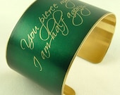 Persuasion by Jane Austen - You Pierce My Soul - Brass Cuff Bracelet