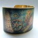 Steampunk Doctor Who Time Traveling Brass Cuff Bracelet