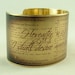 As You Like It Play by William Shakespeare 'Hereafter, In A Better World' Brass Cuff