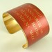 Brass Cuff Bracelet - Jane Eyre - I am no bird - Literary Book Quote