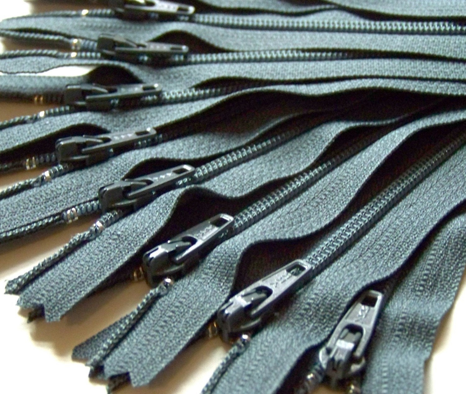 Zippers- 14 Inch Slate Gray YKK Zippers Color 914- (10) Pieces