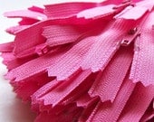 ZIPPERS: 14 Inch Princess Pink YKK Zippers Color 515 (10) Pieces -Perfect for purses, pouches, skirts, dresses clutches and more