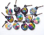 Zipper Pulls (10) Pieces Geometric Designs