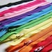 YKK Zippers 12 Inch Rainbow Sampler red orange yellow green blue purple pink black white