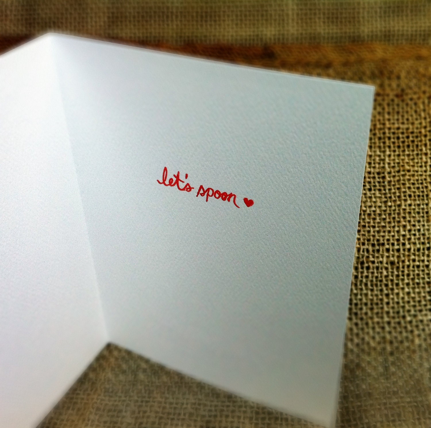 Let's Spoon - Greeting Card perfect for celebrating an anniversary, Valentine's Day, Love