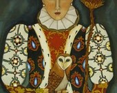 Her Majesty The Queen-Owls and Artichokes-Open Edition Print