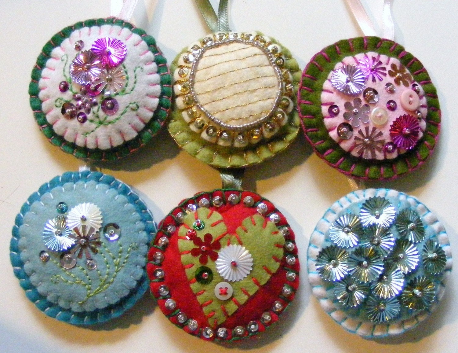 Christmas Holiday Ornaments Set of 6