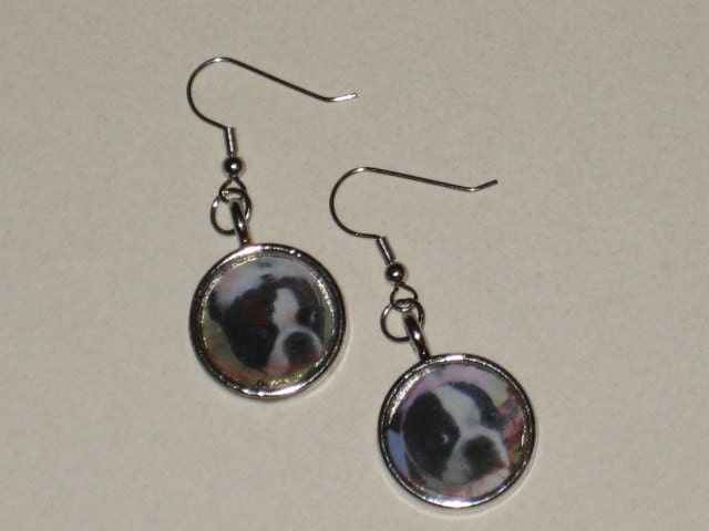 Boston Terrier dangle earings