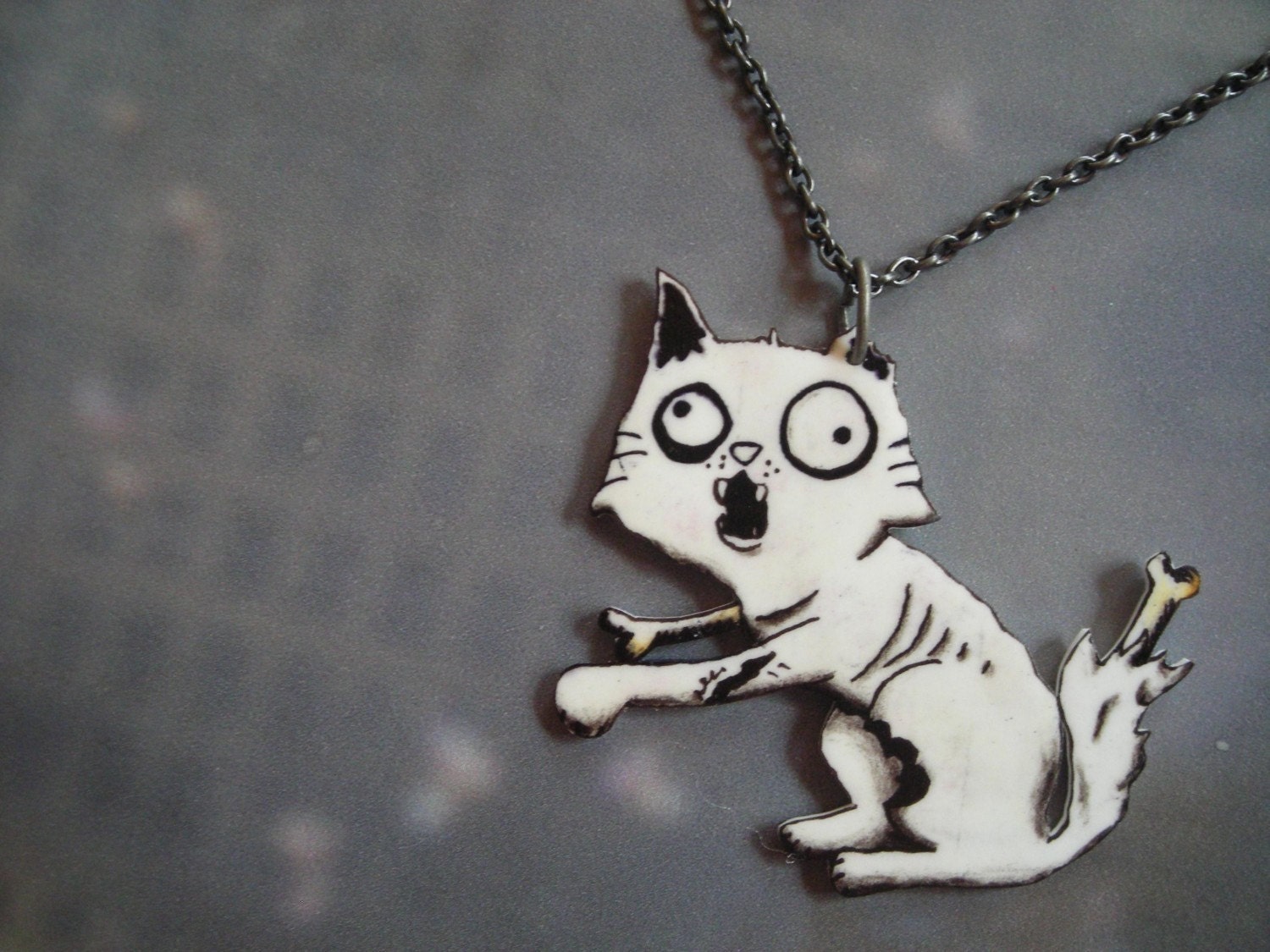 Zombie Kitty necklace