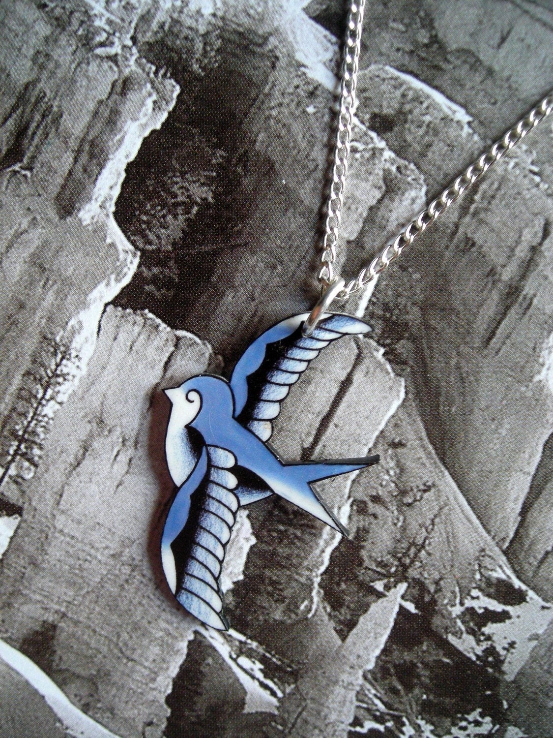Tiny Lucky Swallow Tattoo Necklace
