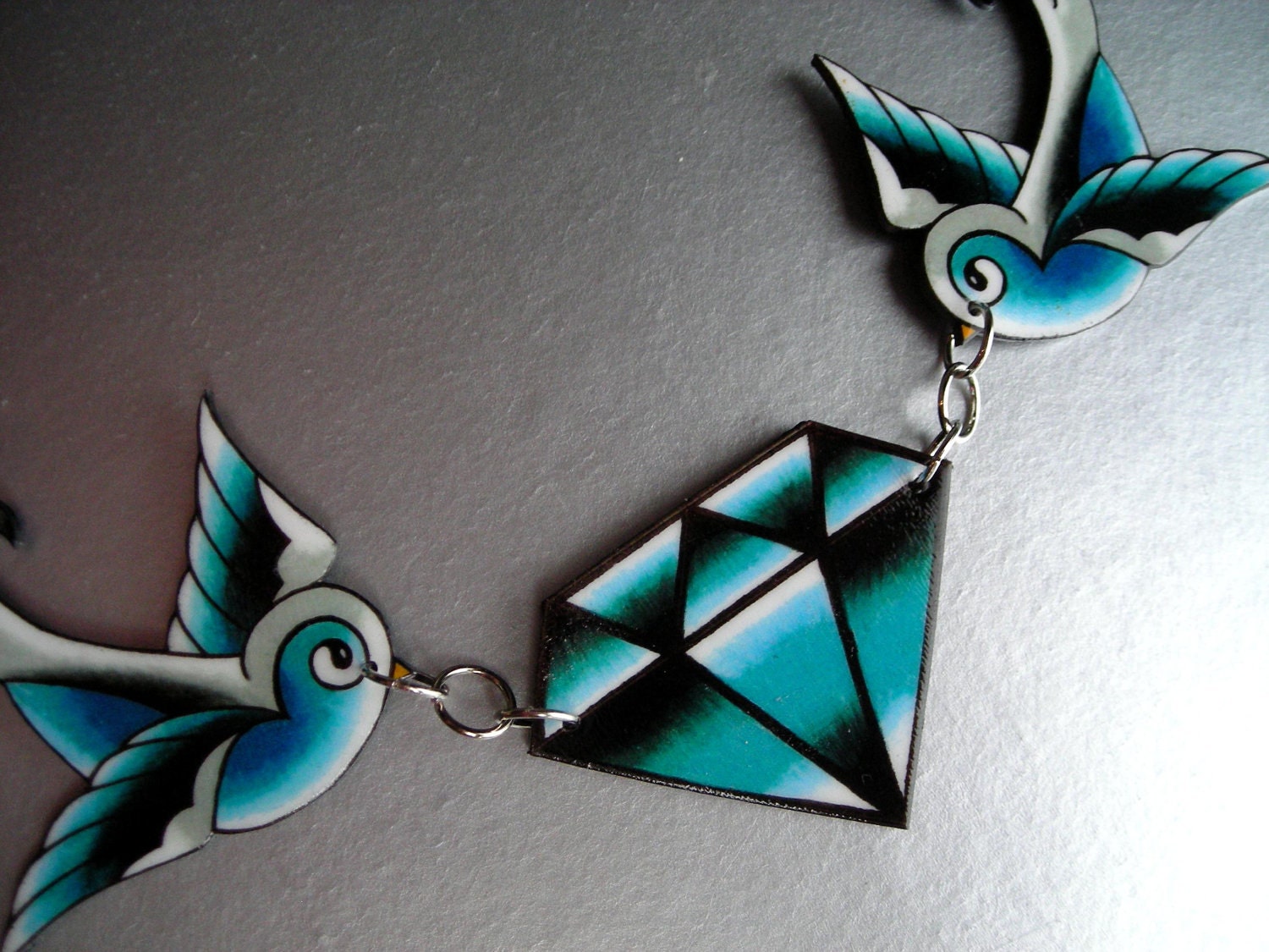 Diamond Swallows Necklace