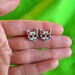 Day of the Dead Sugar Skull Kitty Cat Post Earrings