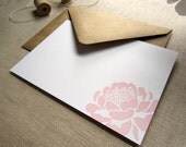 Peony Flat Note Card Stationery Set - JuneToMay