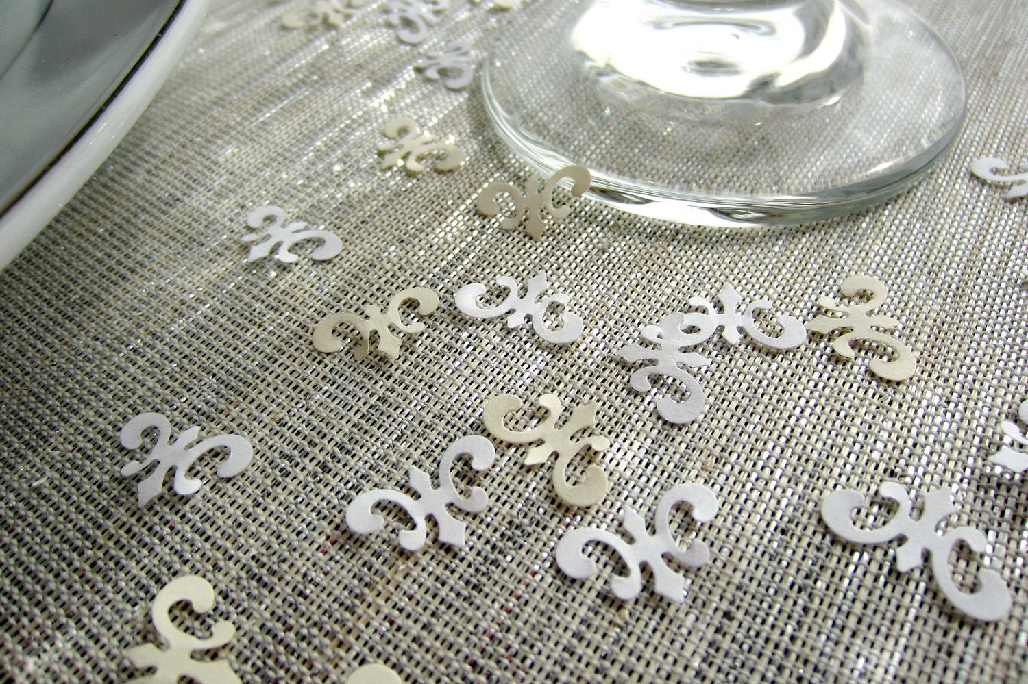 Fleur De Lis Confetti - Wedding Decorations, Table Scatter, Aisle Decor, French New Orleans Party Decor