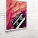 mix tape love photograph / valentine's day, 1980s, cassette tape, music, heart, romantic, red, coral, personalize / silly love songs / 8x8