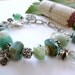 Green Peruvian Opal Bracelet Organic Artisan Sterling Silver