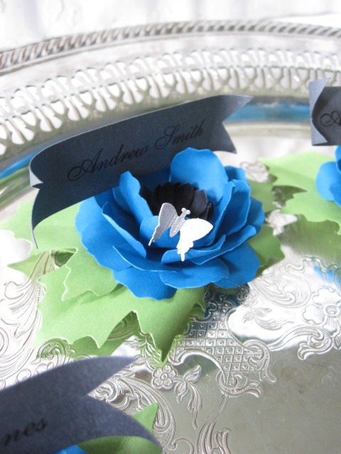 Paper Flower Place Cards
