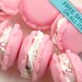 34mm Fake Pink Macaron Decorations or Charms - for making fake food crafts - 2 pc set