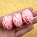 34mm Fake Pink Macaron Decorations or Charms - for making fake food crafts - 2 pc set