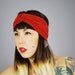 Red is Red Rayon Turban Twist HeadBand