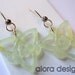 Celtic Carved Serpentine Jade Earrings on Sterling Silver