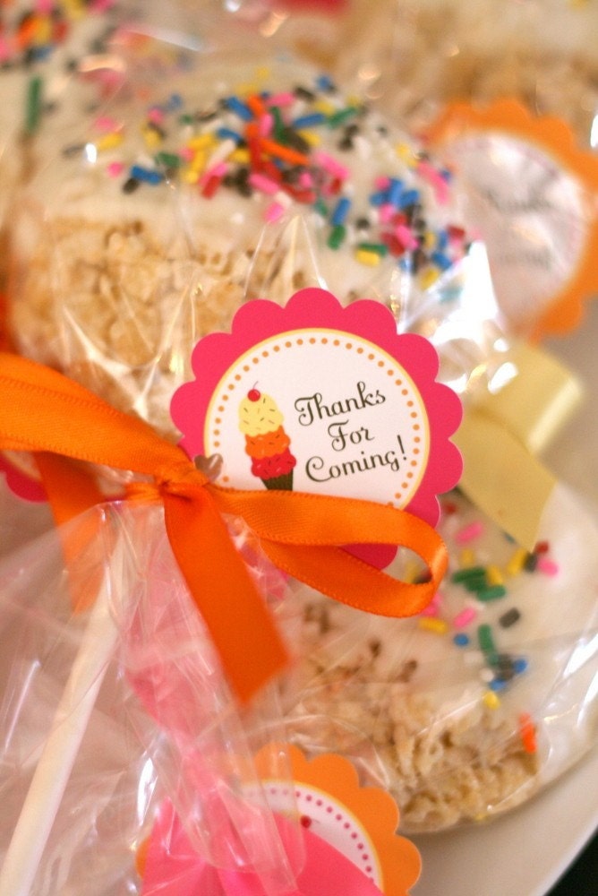 PRINTABLE Favor Tags - Ice Cream Shoppe Collection - The TomKat Studio