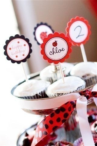 Ladybug Party Printable Cupcake Toppers by The TomKat Studio Il_170x135