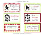 PRINTABLE Personalized Gift Tags - Vintage Rudolph Holiday Collection - The TomKat Studio