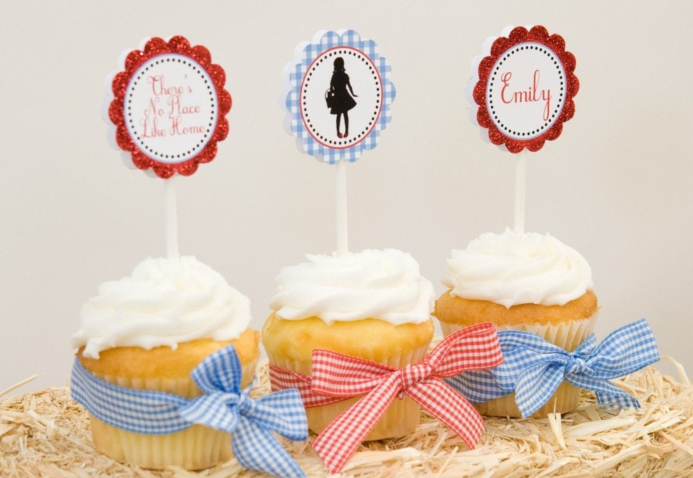 Wizard of Oz Party Printable Cupcake Toppers by The TomKat Studio
