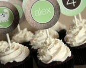 Dinosaur Party - Printable Party Circles Cupcake Toppers - The TomKat Studio