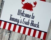 Nautical Crab Party Printable Welcome Sign by The TomKat Studio