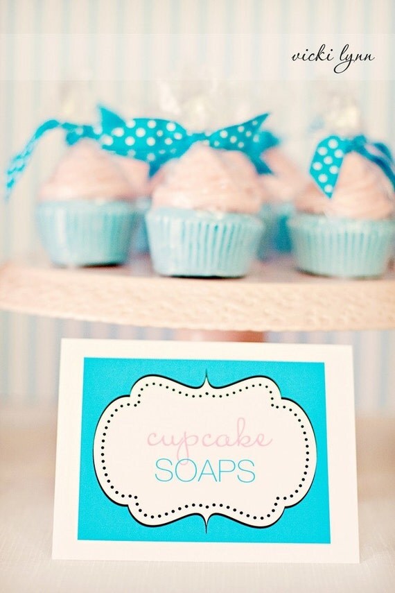 Spa Party Printable Food and Dessert Labels by The TomKat Studio Il_570xn