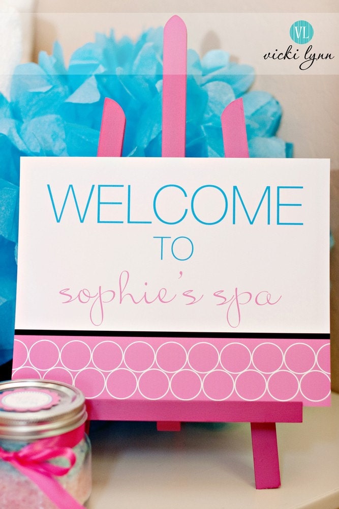 Spa Party Full Printable Party Collection by The TomKat Studio Il_570xn