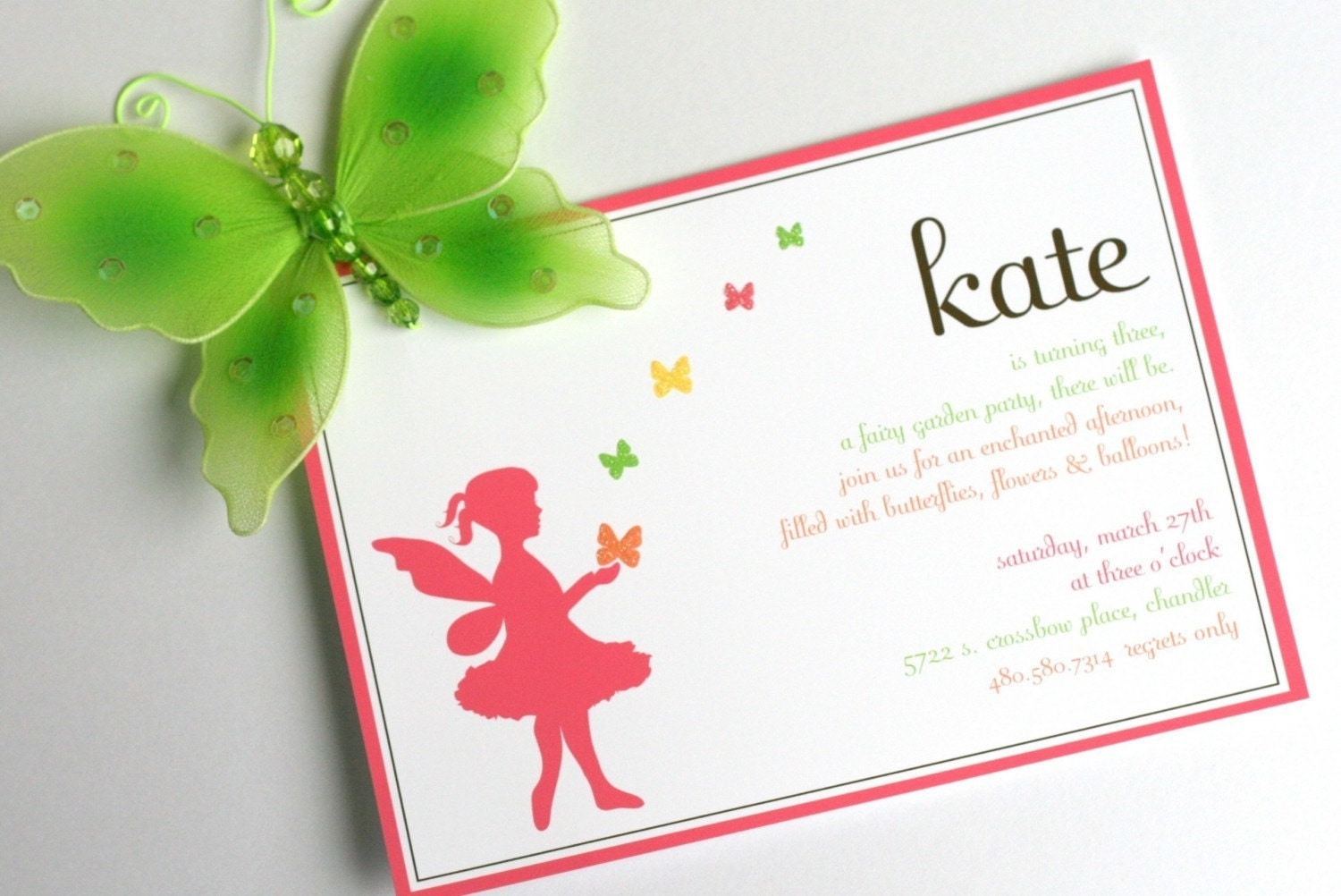 PRINTABLE INVITATION DESIGN - Fairy Garden Birthday Party Collection - The TomKat Studio