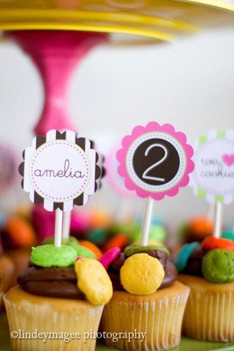 Printable Party Circles - Milk and Cookies Party Collection - The TomKat Studio Il_570xn
