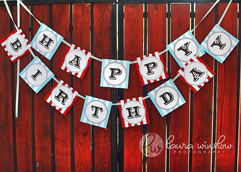 Cowboy Party Printable Happy Birthday Banner by The TomKat Studio Il_570xn