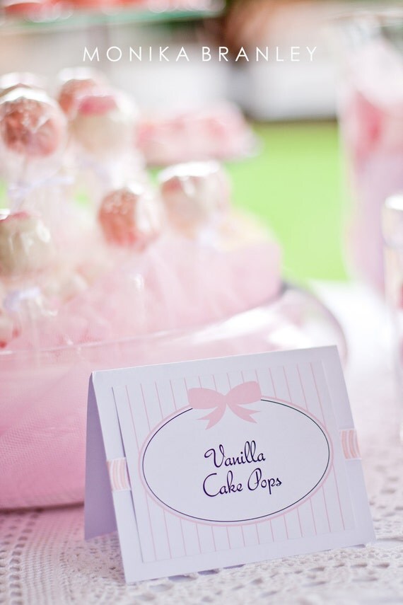 Ballet Birthday Party - Printable Ballerina Food and Dessert Labels - The TomKat Studio Il_570xn