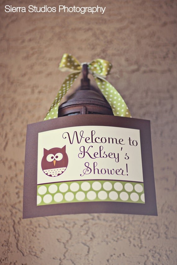 Owl Baby Shower Printable Welcome Sign by The TomKat Studio Il_570xn