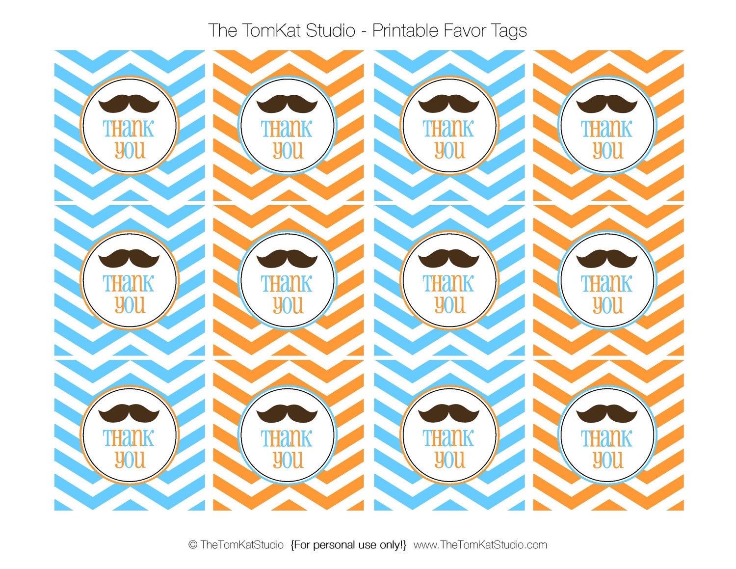 PRINTABLE Favor Tags - Little Man Party or Baby Shower Collection - The TomKat Studio Il_570xn