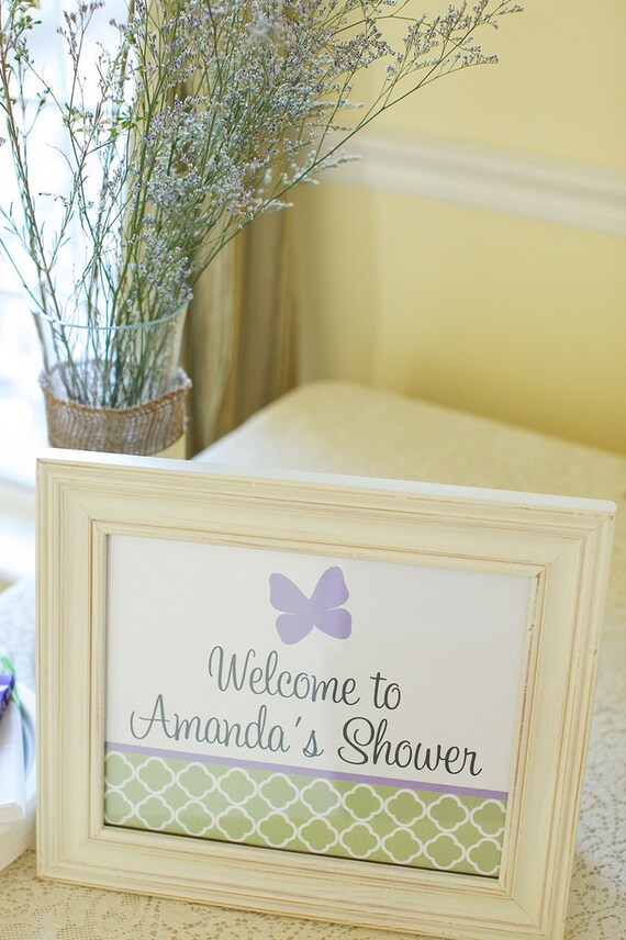 Butterfly Baby Shower - PRINTABLE Welcome Sign - The TomKat Studio Il_570xn