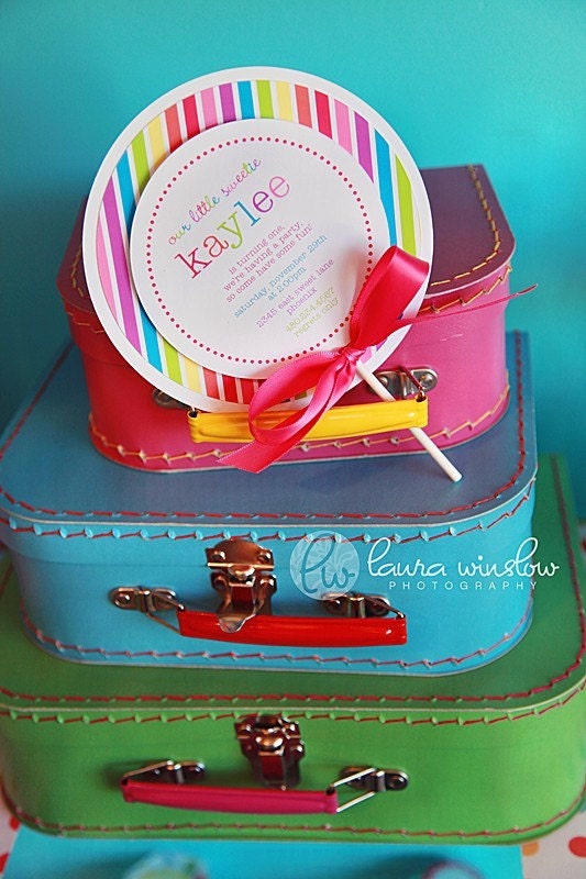 INTRO SALE - 40 PERCENT OFF - PRINTABLE LOLLIPOP BIRTHDAY PARTY PACKAGE - FULL COLLECTION - The TomKat Studio